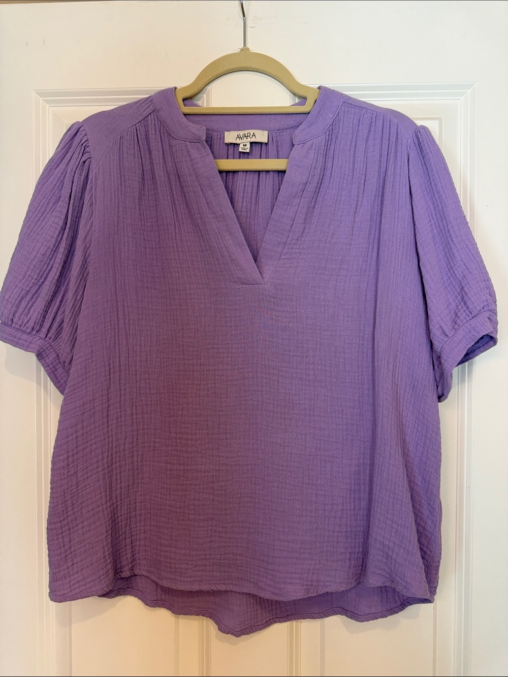 Avara Split Neck Tammy Gauze Top